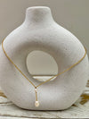 PEARL DROP NECKLACE- GOLD