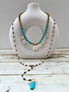MURIEL TURQUOISE GOLD SHELL NECKLACE